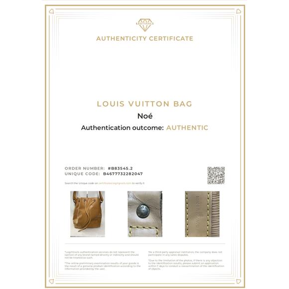 Louis Vuitton Noé Epi Leather Shoulder Bag Beige Vintage Authenticated - Picture 12 of 16